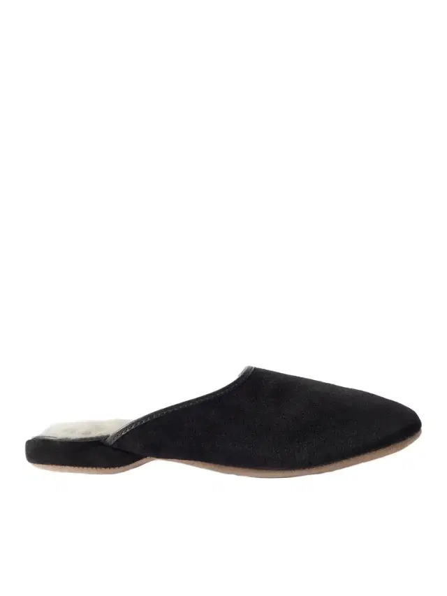 Douglas Leather-Trimmed Shearling-Lined Suede Slippers - Men