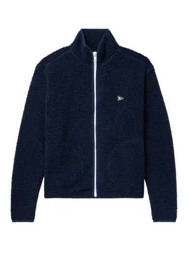 Drake's Logo-Embroidered Wool-Blend Fleece Jacket - Men | Thumbnail 1 Drake's Logo-Embroidered Wool-Blend Fleece Jacket - Men | Thumbnail 1