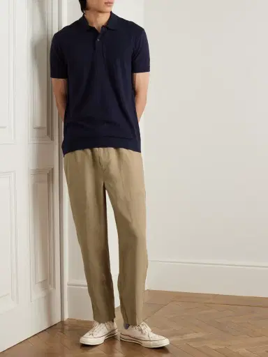 Orlebar Brown Alex Tapered Linen Drawstring Trousers - Men | Thumbnail 2