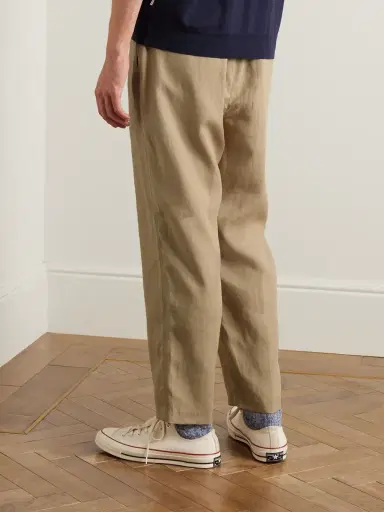 Orlebar Brown Alex Tapered Linen Drawstring Trousers - Men | Thumbnail 3