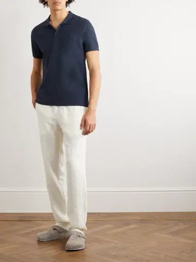 Vilebrequin Slim-Fit Logo-Embroidered Cotton-Piqué Polo Shirt - Men | Thumbnail 2