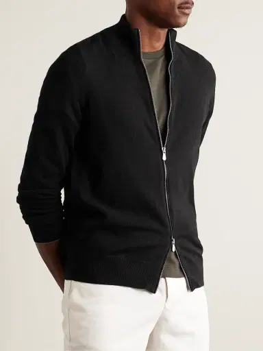 Brunello Cucinelli Cashmere Zip-Up Sweater - Men | Thumbnail 5