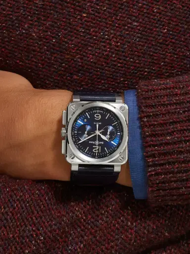 Bell & Ross BR 03-94 Blue Steel Automatic Chronograph Steel Watch, Ref. BR0394‐BLU-ST/SCA - Men | Thumbnail 2 Bell & Ross BR 03-94 Blue Steel Automatic Chronograph Steel Watch, Ref. BR0394‐BLU-ST/SCA - Men | Thumbnail 2