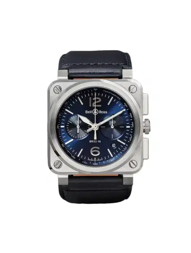 Bell & Ross BR 03-94 Blue Steel Automatic Chronograph Steel Watch, Ref. BR0394‐BLU-ST/SCA - Men | Thumbnail 1 Bell & Ross BR 03-94 Blue Steel Automatic Chronograph Steel Watch, Ref. BR0394‐BLU-ST/SCA - Men | Thumbnail 1