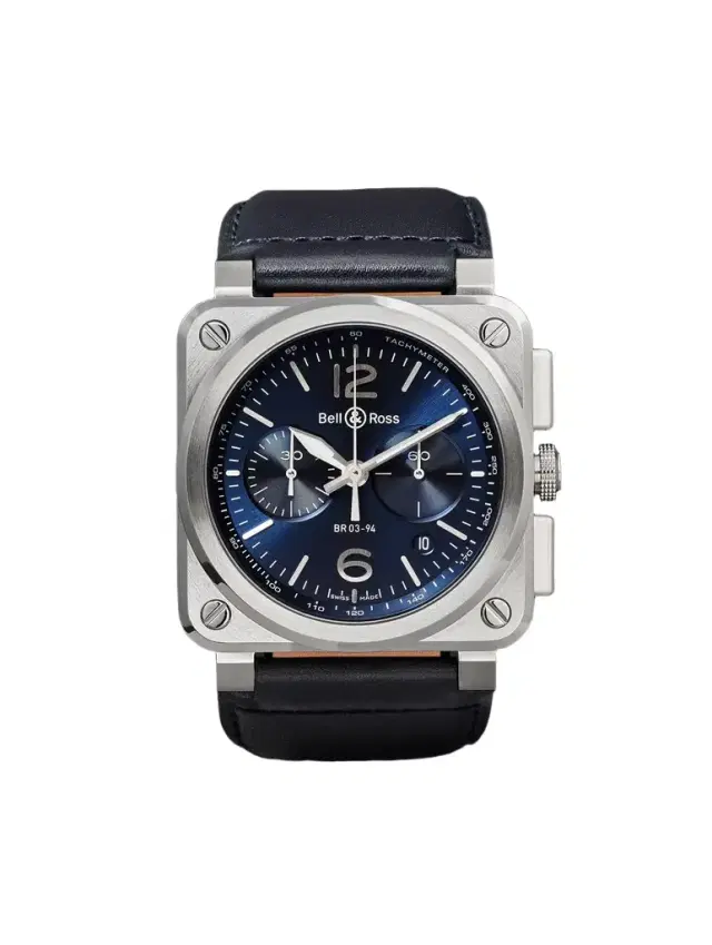 Bell & Ross BR 03-94 Blue Steel Automatic Chronograph Steel Watch, Ref. BR0394‐BLU-­ST/SCA - Men