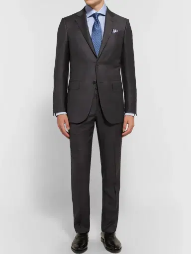 Zegna Light-Blue Trofeo Slim-Fit Cutaway-Collar Cotton-Poplin Shirt - Men | Thumbnail 2 Zegna Light-Blue Trofeo Slim-Fit Cutaway-Collar Cotton-Poplin Shirt - Men | Thumbnail 2
