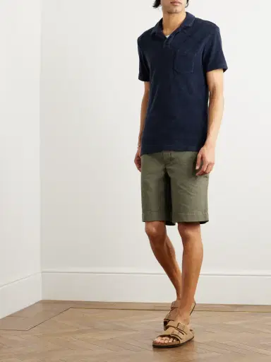 Orlebar Brown Slim-Fit Camp-Collar Cotton-Terry Polo Shirt - Men | Thumbnail 2 Orlebar Brown Slim-Fit Camp-Collar Cotton-Terry Polo Shirt - Men | Thumbnail 2