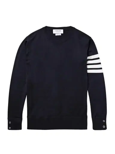 Thom Browne Striped Merino Wool Sweater - Men | Thumbnail 1 Thom Browne Striped Merino Wool Sweater - Men | Thumbnail 1