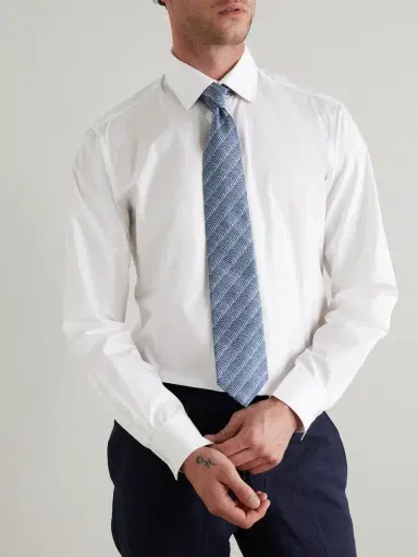 Charvet White Slim-Fit Cotton Shirt - Men | Thumbnail 2 Charvet White Slim-Fit Cotton Shirt - Men | Thumbnail 2