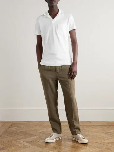 Orlebar Brown Slim-Fit Camp-Collar Cotton-Terry Polo Shirt - Men | Thumbnail 2 Orlebar Brown Slim-Fit Camp-Collar Cotton-Terry Polo Shirt - Men | Thumbnail 2
