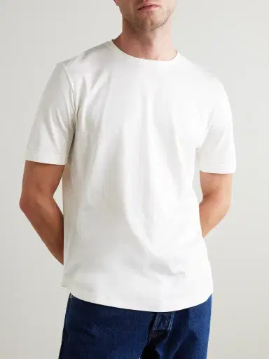 Loro Piana Slim-Fit Silk and Cotton-Blend Jersey T-Shirt - Men | Thumbnail 3