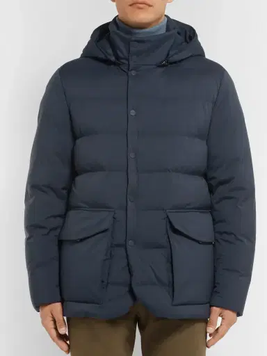 Loro Piana Clearwater Quilted Storm System Shell Hooded Down Jacket - Men | Thumbnail 3