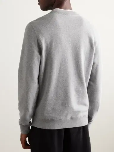 Sunspel Brushed Loopback Cotton-Jersey Sweatshirt - Men | Thumbnail 3