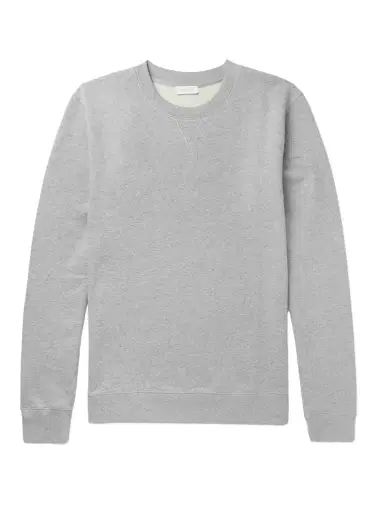 Sunspel Brushed Loopback Cotton-Jersey Sweatshirt - Men | Thumbnail 1