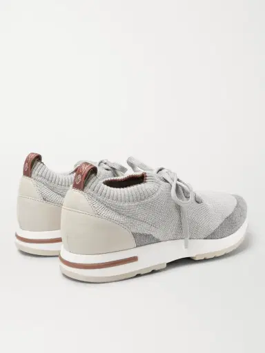 Loro Piana 360 Flexy Walk Leather-Trimmed Knitted Wool Sneakers - Men | Thumbnail 4 Loro Piana 360 Flexy Walk Leather-Trimmed Knitted Wool Sneakers - Men | Thumbnail 4