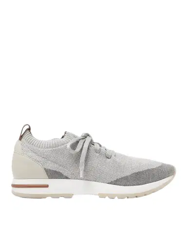 Loro Piana 360 Flexy Walk Leather-Trimmed Knitted Wool Sneakers - Men | Thumbnail 1 Loro Piana 360 Flexy Walk Leather-Trimmed Knitted Wool Sneakers - Men | Thumbnail 1