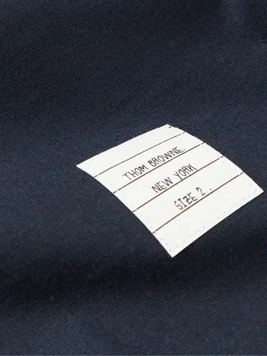 Thom Browne Slim-Fit Grosgrain-Trimmed Cotton-Jersey T-Shirt - Men | Thumbnail 6 Thom Browne Slim-Fit Grosgrain-Trimmed Cotton-Jersey T-Shirt - Men | Thumbnail 6