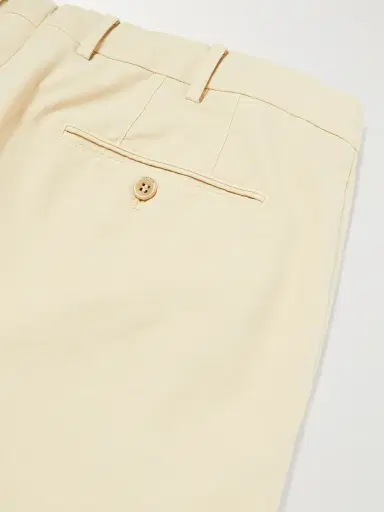 Loro Piana Pantaflat Slim-Fit Pleated Stretch-Cotton Trousers - Men | Thumbnail 4 Loro Piana Pantaflat Slim-Fit Pleated Stretch-Cotton Trousers - Men | Thumbnail 4