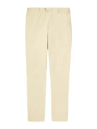Loro Piana Pantaflat Slim-Fit Pleated Stretch-Cotton Trousers - Men | Thumbnail 1 Loro Piana Pantaflat Slim-Fit Pleated Stretch-Cotton Trousers - Men | Thumbnail 1