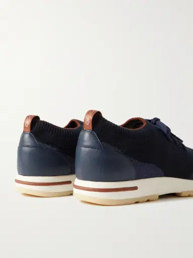 Loro Piana 360 Flexy Walk Leather-Trimmed Knitted Wool Sneakers - Men | Thumbnail 5 Loro Piana 360 Flexy Walk Leather-Trimmed Knitted Wool Sneakers - Men | Thumbnail 5