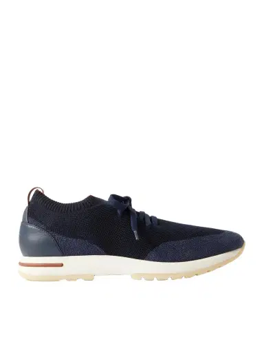 Loro Piana 360 Flexy Walk Leather-Trimmed Knitted Wool Sneakers - Men | Thumbnail 1 Loro Piana 360 Flexy Walk Leather-Trimmed Knitted Wool Sneakers - Men | Thumbnail 1