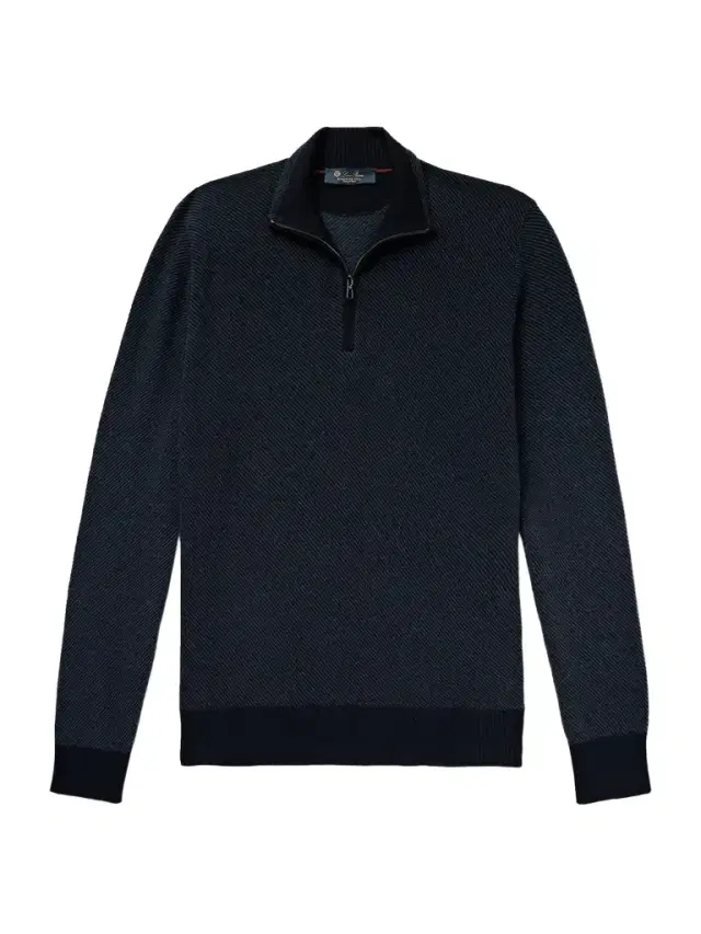 Loro Piana Roadster Striped Cashmere Half-Zip Sweater - Men