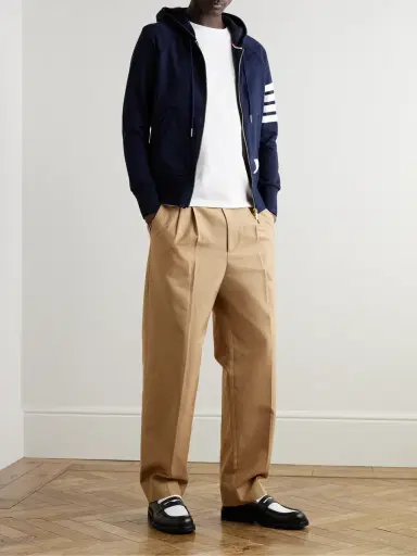 Thom Browne Slim-Fit Grosgrain-Trimmed Cotton-Jersey T-Shirt - Men | Thumbnail 2 Thom Browne Slim-Fit Grosgrain-Trimmed Cotton-Jersey T-Shirt - Men | Thumbnail 2