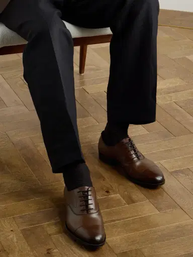 Edward Green Chelsea Cap-Toe Burnished-Leather Oxford Shoes - Men | Thumbnail 2 Edward Green Chelsea Cap-Toe Burnished-Leather Oxford Shoes - Men | Thumbnail 2