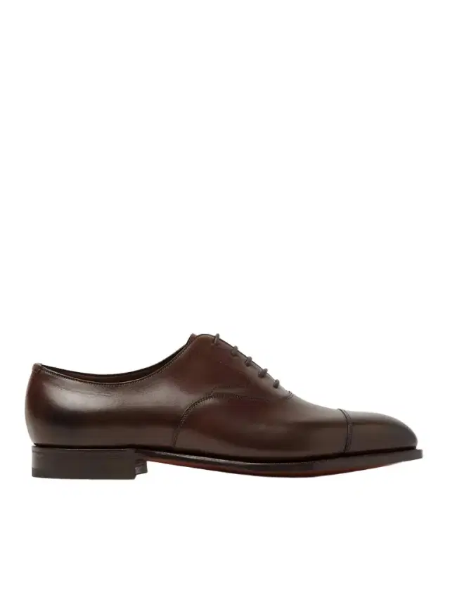 Chelsea Cap-Toe Burnished-Leather Oxford Shoes - Men