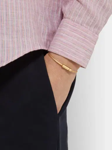 LE GRAMME Le 11 Brushed 18-Karat Gold Bracelet - Men | Thumbnail 2