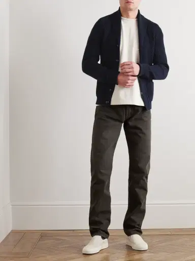 Tom Ford Shawl-Collar Ribbed Wool Cardigan - Men | Thumbnail 2 Tom Ford Shawl-Collar Ribbed Wool Cardigan - Men | Thumbnail 2