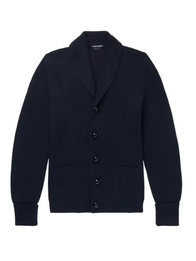 Tom Ford Shawl-Collar Ribbed Wool Cardigan - Men