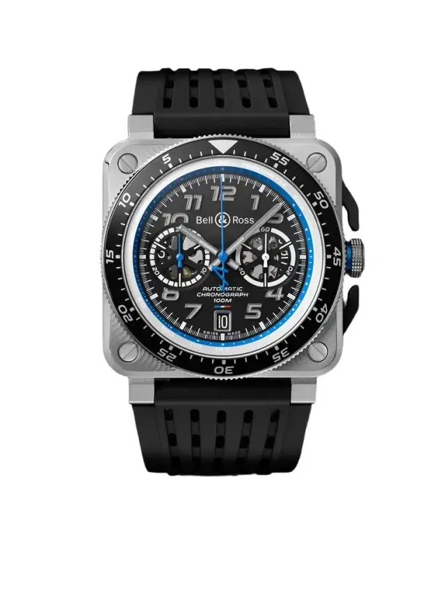 Alpine F1 Team BR 03-94 Limited Edition Automatic Chronograph 42mm Stainless Steel and Rubber Watch, Ref. No. BR0394-A521/SRB - Men