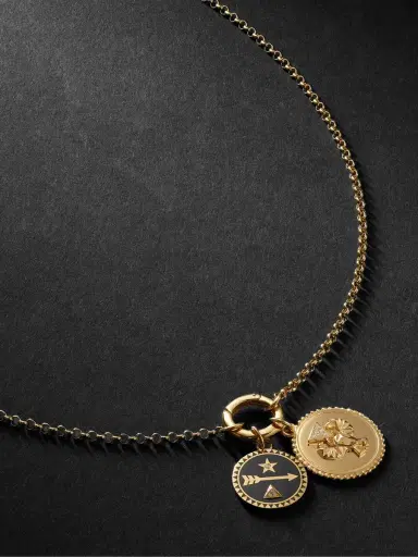 Foundrae 18-Karat Gold, Diamond and Enamel Necklace - Men | Thumbnail 1 Foundrae 18-Karat Gold, Diamond and Enamel Necklace - Men | Thumbnail 1
