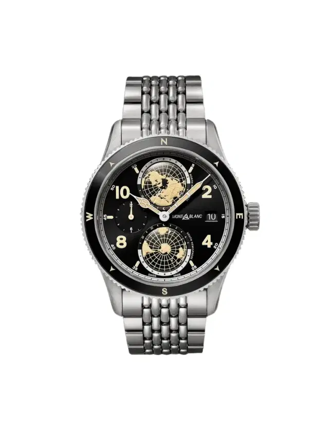 Montblanc 1858 Geosphere Automatic Stainless Steel Watch, Ref. 125872 - Men