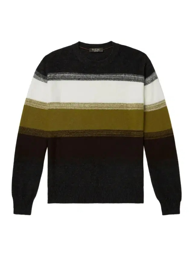 Loro Piana Glenshell Striped Cashmere and Silk-Blend Sweater - Men