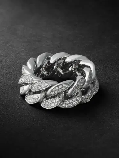 SHAY 18-Karat White Gold Diamond Ring - Men | Thumbnail 1 SHAY 18-Karat White Gold Diamond Ring - Men | Thumbnail 1