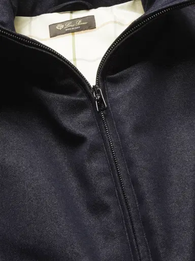 Loro Piana Storm System Virgin Wool-Blend Denim Bomber Jacket - Men | Thumbnail 4 Loro Piana Storm System Virgin Wool-Blend Denim Bomber Jacket - Men | Thumbnail 4