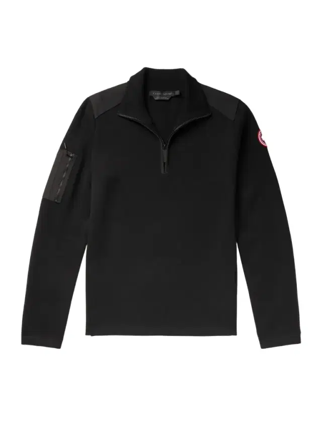 Canada Goose Stormont Slim-Fit CORDURA-Trimmed Merino Wool Half-Zip Sweater - Men