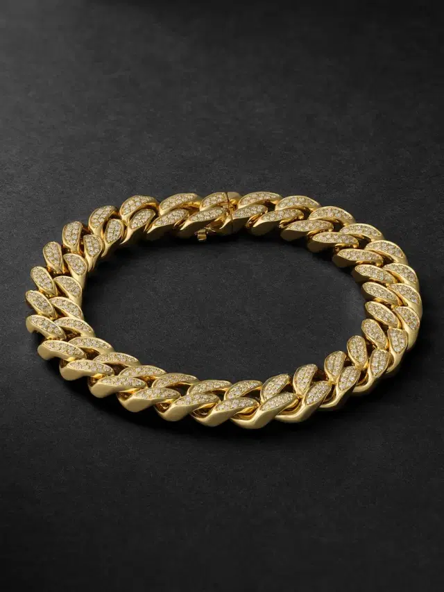 18-Karat Gold Diamond Bracelet - Men