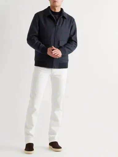 Loro Piana Caldwell Rain System Virgin Wool and Cashmere-Blend Bomber Jacket - Men | Thumbnail 2 Loro Piana Caldwell Rain System Virgin Wool and Cashmere-Blend Bomber Jacket - Men | Thumbnail 2