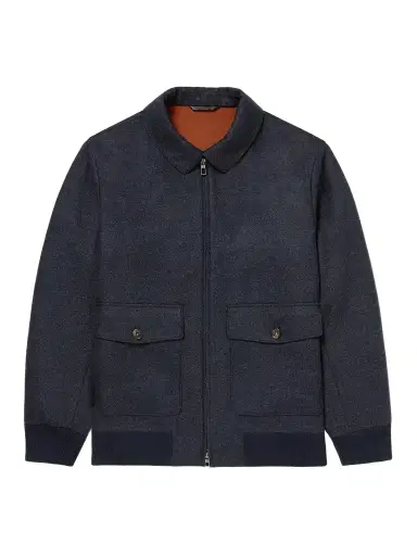 Loro Piana Caldwell Rain System Virgin Wool and Cashmere-Blend Bomber Jacket - Men | Thumbnail 1 Loro Piana Caldwell Rain System Virgin Wool and Cashmere-Blend Bomber Jacket - Men | Thumbnail 1