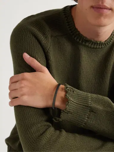 Buccellati Macri Blackened White Gold Bangle - Men | Thumbnail 2