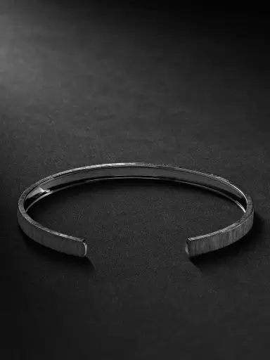 Buccellati Macri Blackened White Gold Bangle - Men | Thumbnail 3