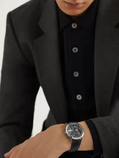 Hermès Timepieces Slim d'Hermès Squelette Lune Automatic Titanium Watch, Ref. 054695WW00 - Men | Thumbnail 2 Hermès Timepieces Slim d'Hermès Squelette Lune Automatic Titanium Watch, Ref. 054695WW00 - Men | Thumbnail 2