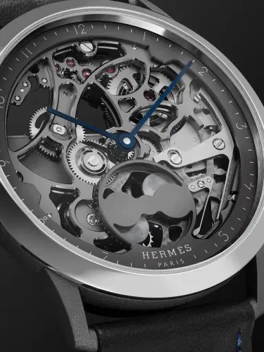 Hermès Timepieces Slim d'Hermès Squelette Lune Automatic Titanium Watch, Ref. 054695WW00 - Men | Thumbnail 6 Hermès Timepieces Slim d'Hermès Squelette Lune Automatic Titanium Watch, Ref. 054695WW00 - Men | Thumbnail 6