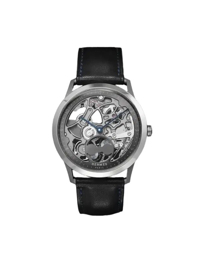 Hermès Timepieces Slim d'Hermès Squelette Lune Automatic Titanium Watch, Ref. 054695WW00 - Men