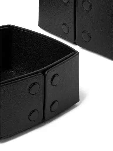 Métier Set of Three Reversible Collapsible Full-Grain Leather Boxes - Men | Thumbnail 3