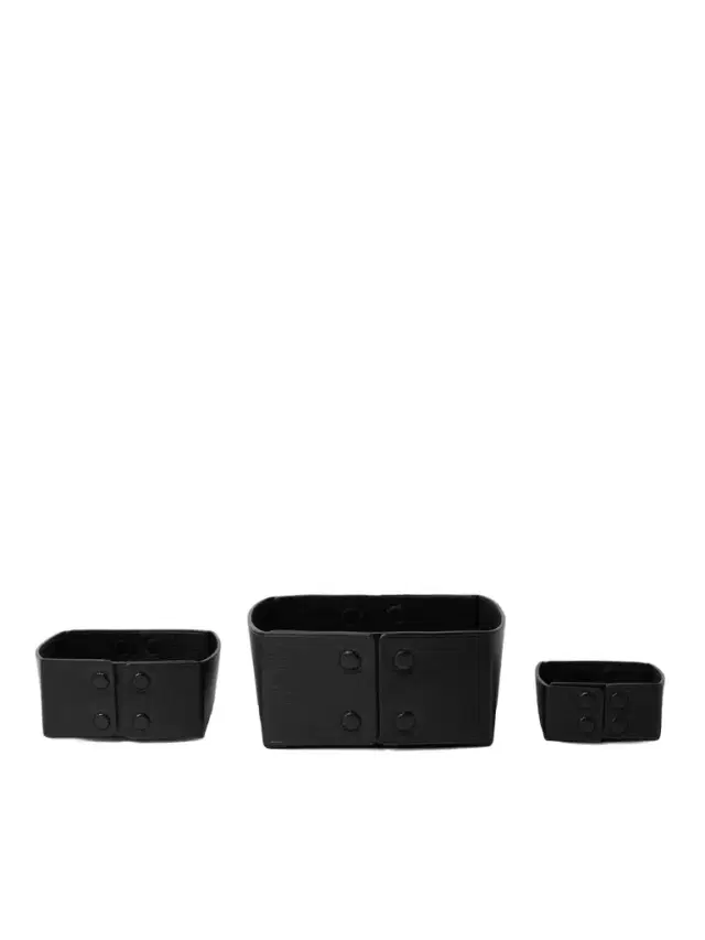 Métier Set of Three Reversible Collapsible Full-Grain Leather Boxes - Men