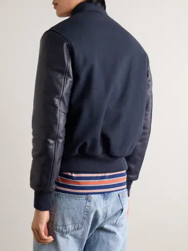 Golden Bear The Albany Wool-Blend and Leather Varsity Jacket - Men | Thumbnail 3 Golden Bear The Albany Wool-Blend and Leather Varsity Jacket - Men | Thumbnail 3